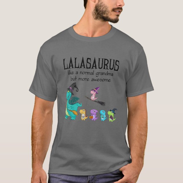 Lala Saurus som en normal mormor - Dinosaur-gåvor T Shirt (Framsida)