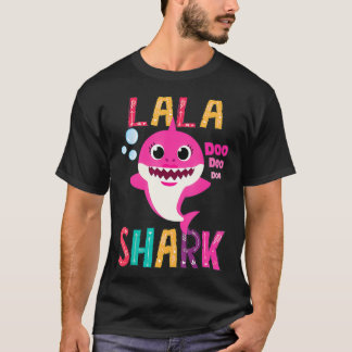 Lala Shark Funny Mothers Day Gift For Women Mom T Shirt