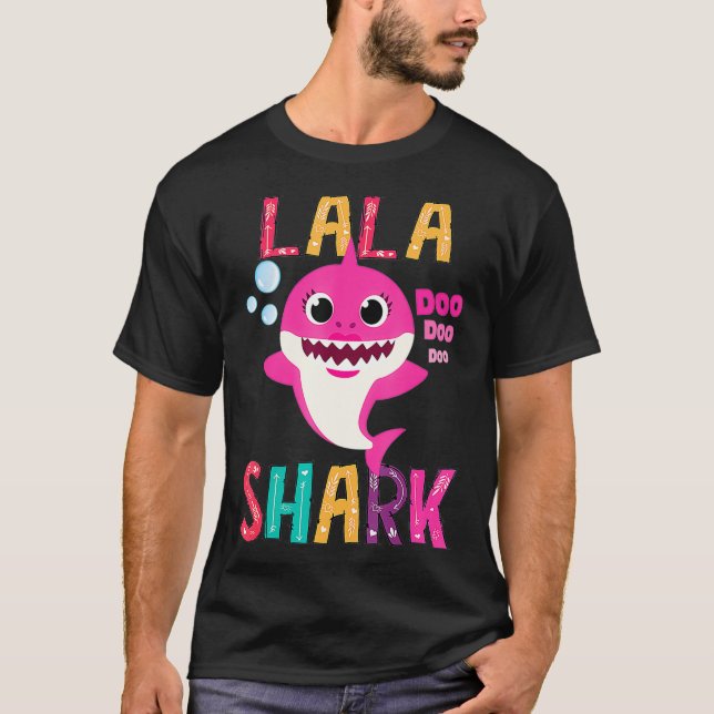 Lala Shark  Funny Mothers Day Gift For Women Mom  T Shirt (Framsida)