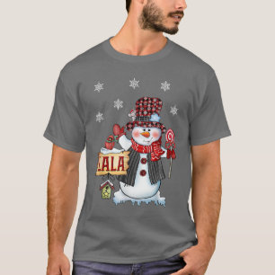 Lala Snögubbe jul jul Candy cane Red Play Santa T Shirt