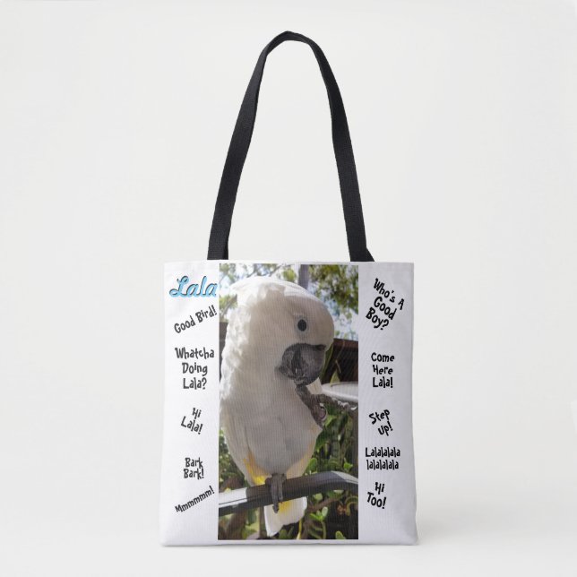 Lala the Cockatoo Tote Tygkasse (Framsida)