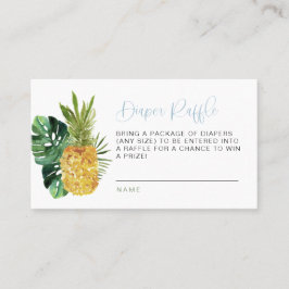 LALANI Blue Luau Tropical Diaper Raffle Card Placeringskort