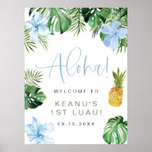 LALANI Tropical Blue Hibiscus Luau 1:a födelsedage