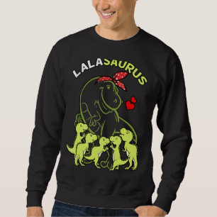 Lalasaurus Lala 5 Kids Dinosaur Mors dag Lång Ärmad Tröja