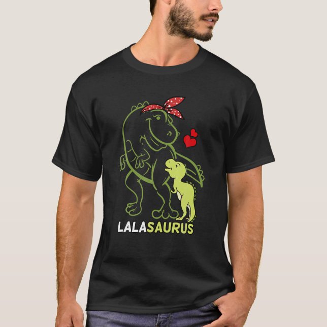 Lalasaurus Lala Tyrannosaurus Dinosaur Baby Mor T Shirt (Framsida)