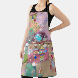 LALATOWN All-Over Print Apron