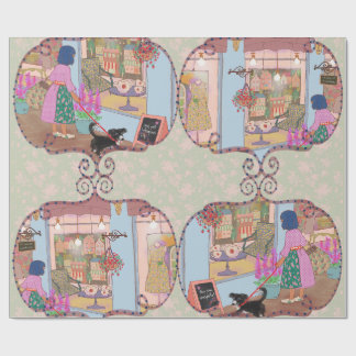 LALATOWN Shopping Day Wrapping Paper 2 Presentpapper