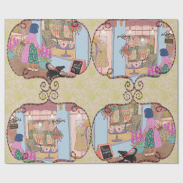 LALATOWN Shopping Day Wrapping Paper 4 Presentpapper