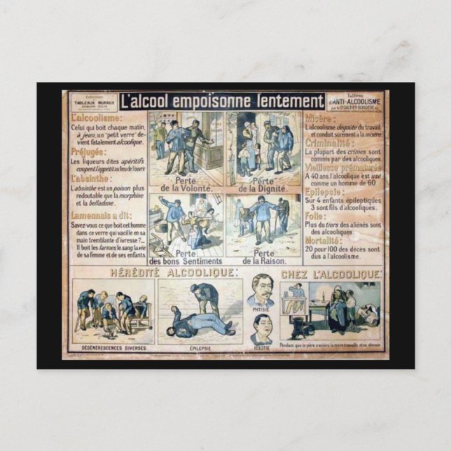 L'Alcool Voila l'Ennemi #2 Vykort (Framsida)