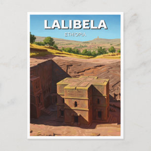 Lalibela Sten kyrkor Etiopien Vykort