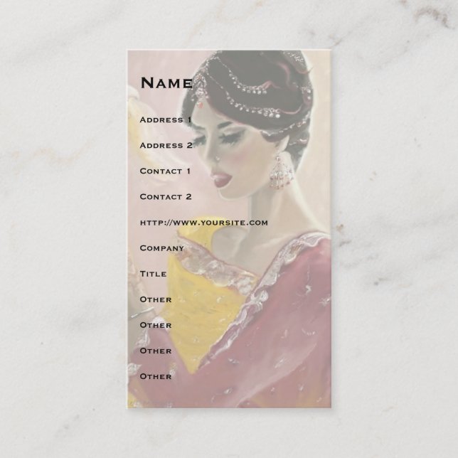 Lalima, drömma! visitkort (Framsida)