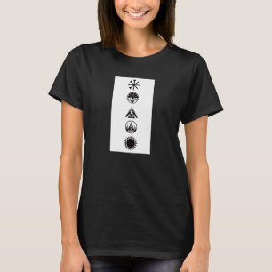 Lalish Ezyxan flagga Yazidi design Melek Taus Ezid T Shirt