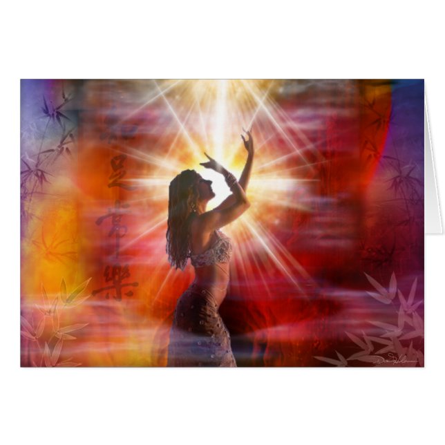 Lalita orange hälsningskort (Framsidan Horizontal)