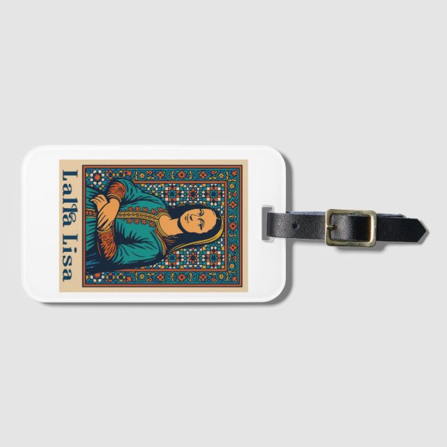 Lalla Lisa - Mona Lisa med Moroccan Mosaic Art S Bagagebricka (Framsida horisontal)
