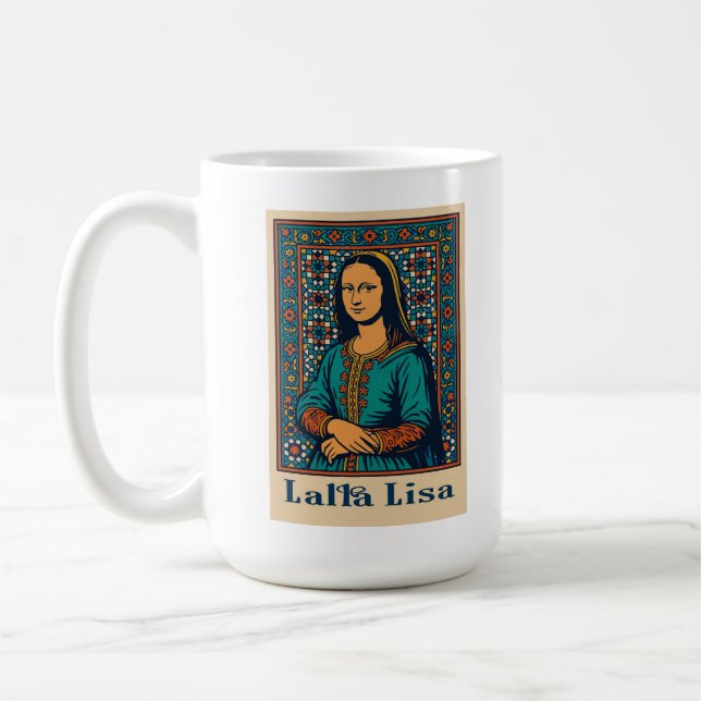 Lalla lisa - Moroccan Muse Porträtt Kaffemugg (Vänster)