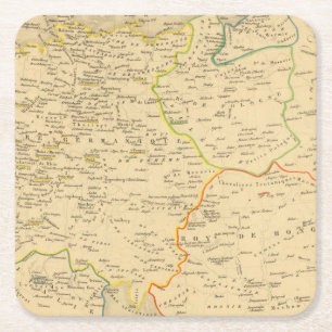 L'Allemagne 1137 en 1273 Underlägg Papper Kvadrat