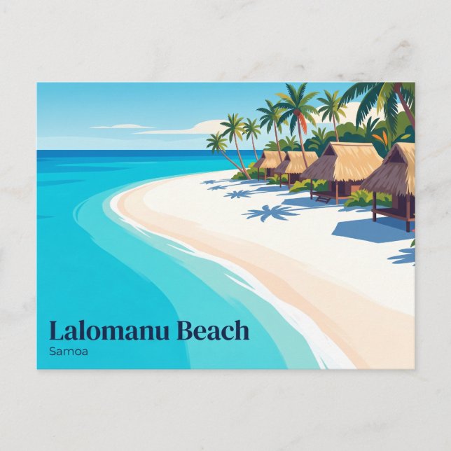 Lalomanu Beach Samoa Vykort (Framsida)