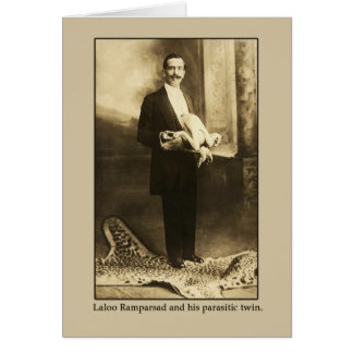 Laloo, Lycklig Hindoo med parasitisk tvilling Hälsningskort