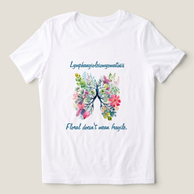 LAM Blommig Betyder Inte Bräcklig Kvinnors T Shirt (Design Framsida)