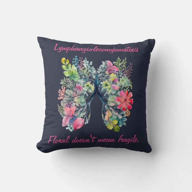 LAM Floral Doesn't Mean Women's Throw Pillow Kudde (Framsida)