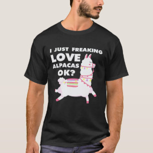 Lama Alpaca Älskare Jag Älskar Riktigt Mycket Alpa T Shirt