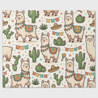 Lama Alpaca Kaktus Fiesta Presentpapper