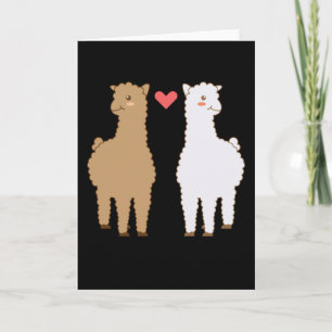 Lama Alpaca Llamor Alpacas söta djurdesign Kort