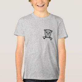 Lama Alpaca Söt Fluffig Djur Tittar Över Kanten T Shirt