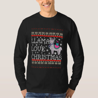 Lama älskar ful jultröja idé t shirt