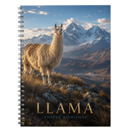 Lama Anderna högländer DJUR Anteckningsbok