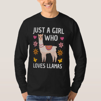 Lama för kvinnor flickor lama gårdsdjur t shirt