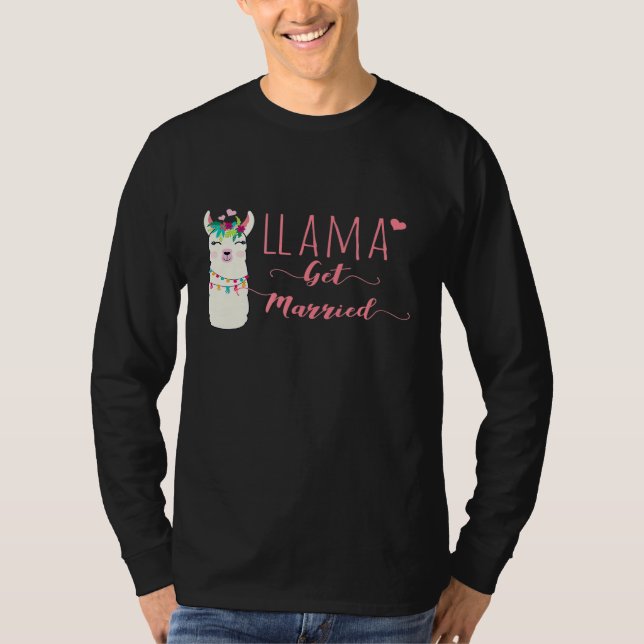 Lama Gift Brud Senterparty T Shirt (Framsida)