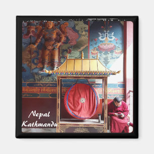 Lama, Gong & Mobilare - Katmandu, Nepal Magnet