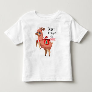 Lama i jul Småbarn T-shirt