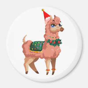 Lama i julgranen magnet