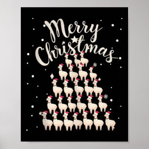 Lama Julafton Träd Llamas Julgran Tanktop1 Poster