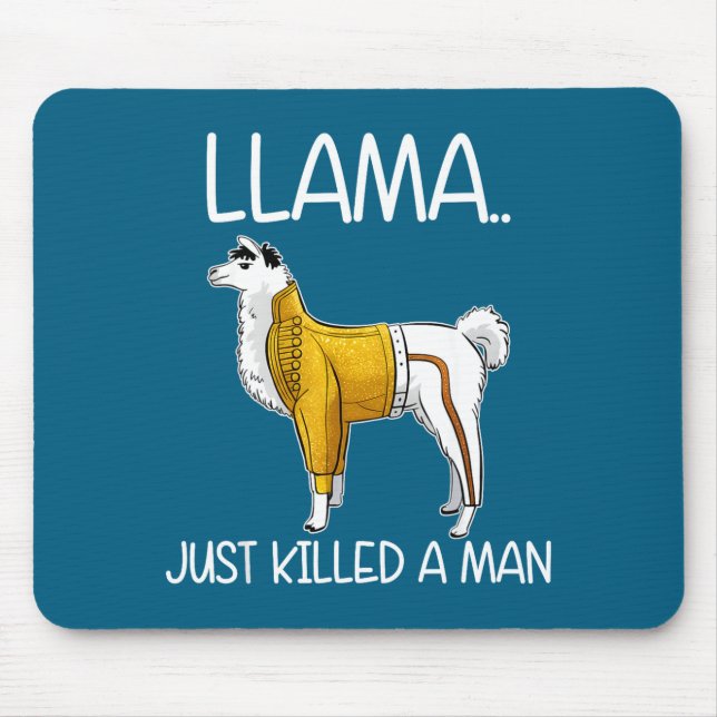 Lama just dödade en man Rolig lama  Musmatta (Framsidan)