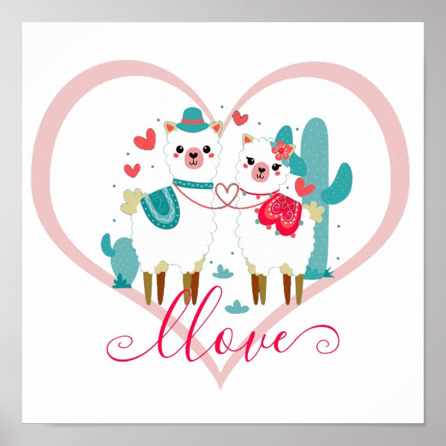 Lama Kärlek  Poster (Framsidan)