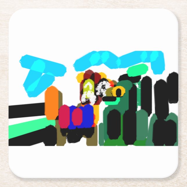Lama konst glädje underlägg papper kvadrat (Framsidan)