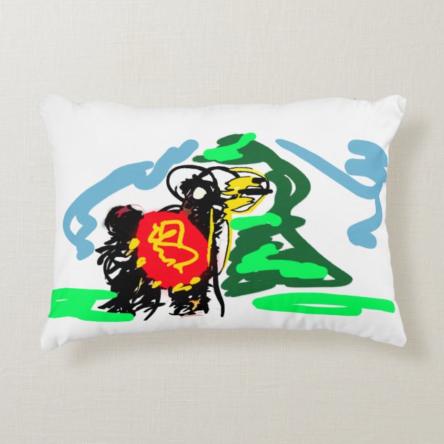 Lama kul   prydnadskudde (Framsidan)