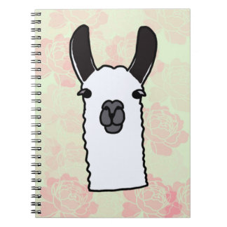 Lama med pioner anteckningsbok