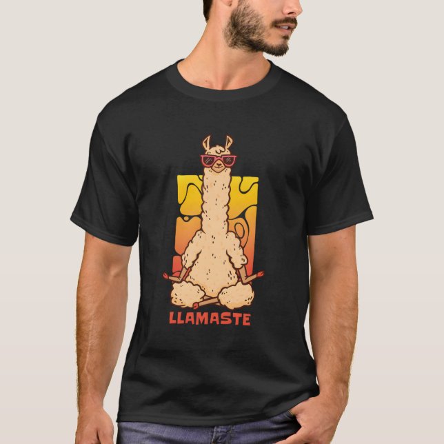 Lama Motif för jordbrukare i Alperna som Roligt La T Shirt (Framsida)