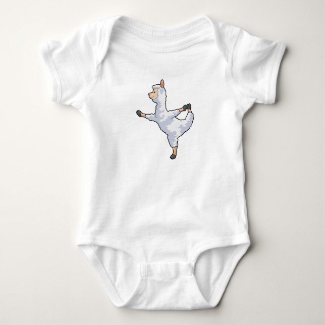Lama på Yoga Fitness T Shirt (Framsida)