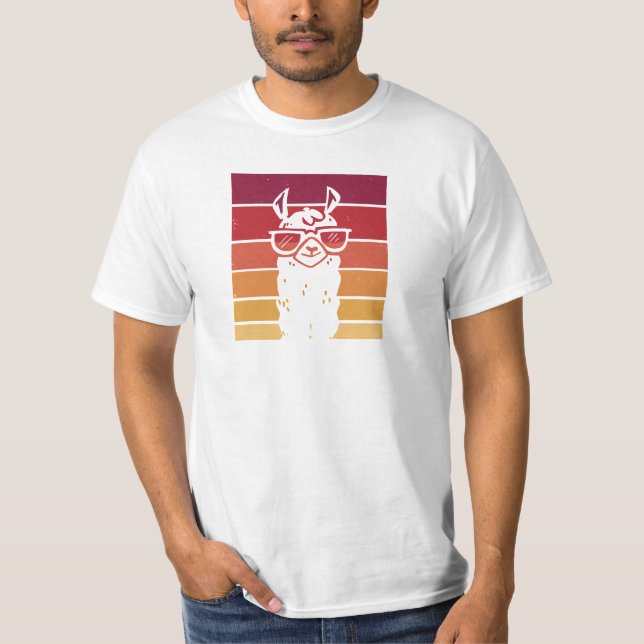 Lama retro t shirt (Framsida)