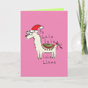 Lama Söt Rolig Jul Högtid Kort