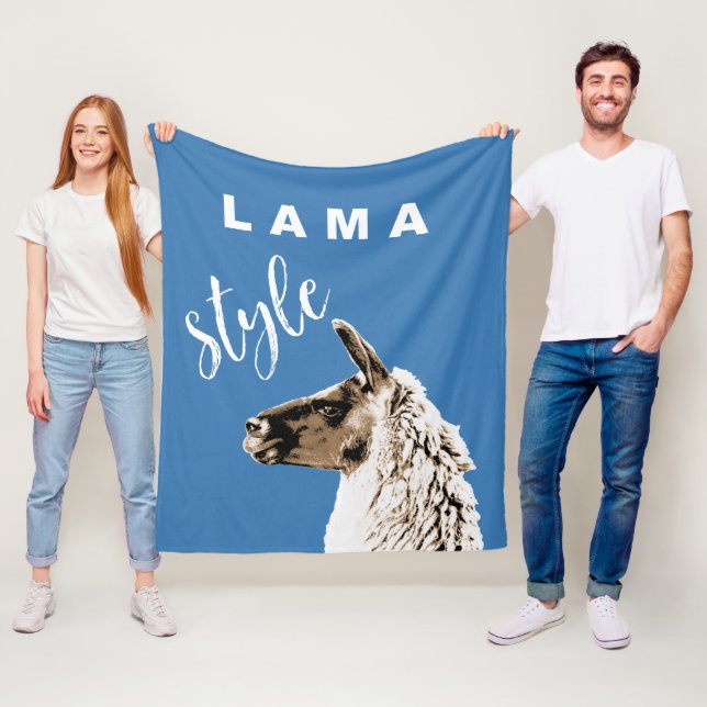 Lama Stil Fleecefilt (På plats)