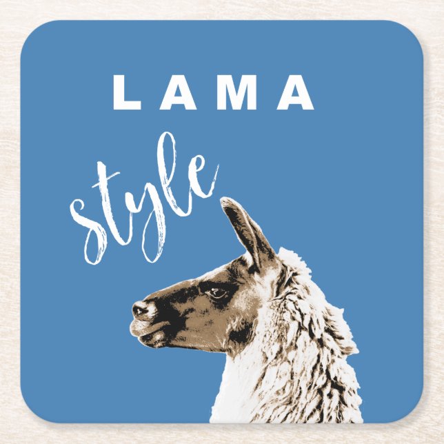 Lama Stil Underlägg Papper Kvadrat (Framsidan)