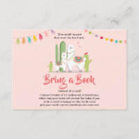 Lama Ta med en bok Baby shower Fiesta Kaktus Tjej