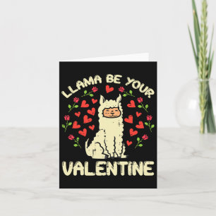 Lama Var Din Alla Hjärtans Dag Söt Alpaca Män Kvin Kort
