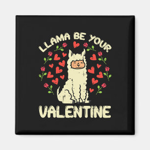 Lama Var Din Alla Hjärtans Dag Söt Alpaca Män Kvin Magnet